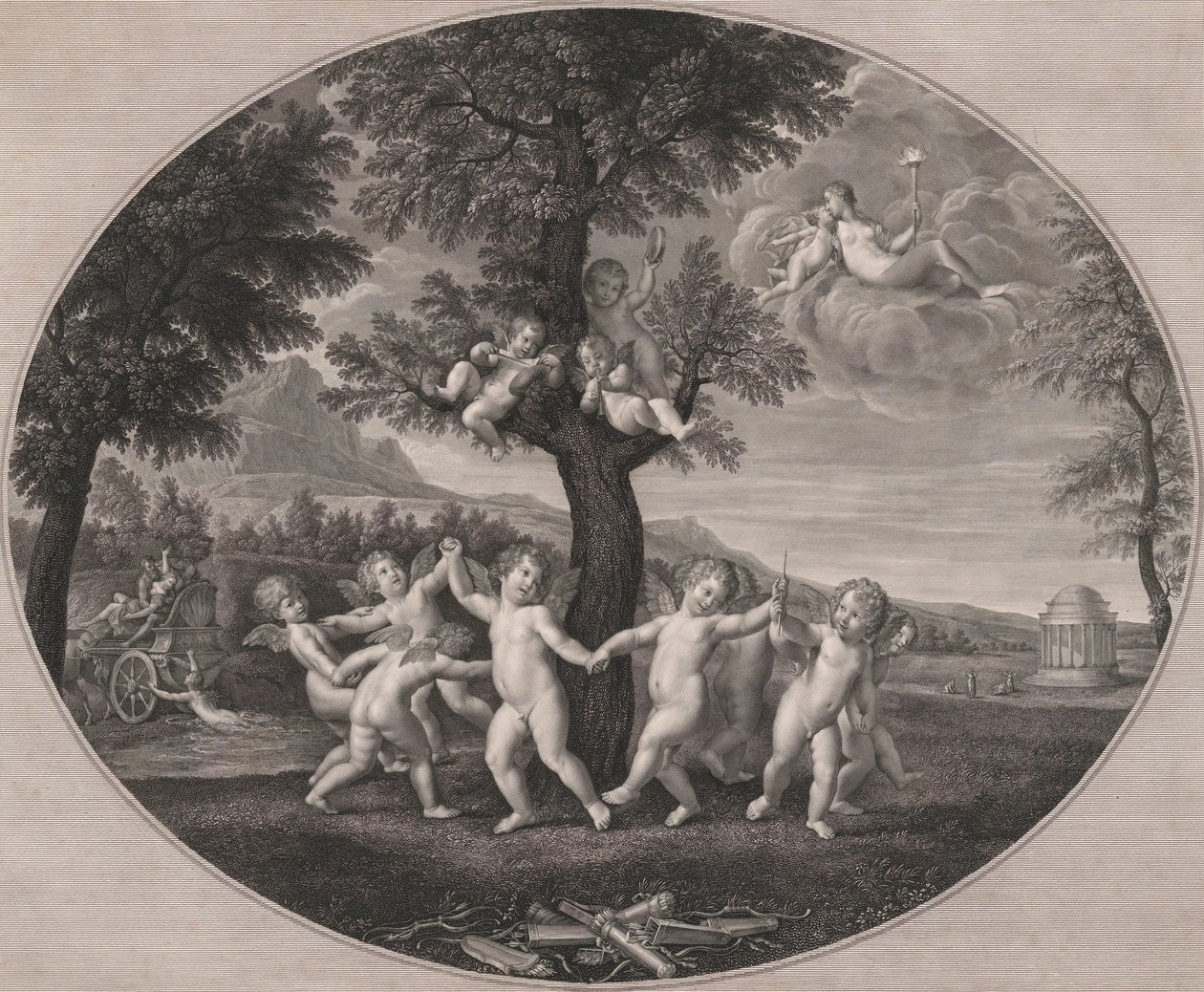 阿莫里尼庆祝普罗赛尔皮纳被强奸，1805-12。 作者 弗朗切斯科·罗萨斯皮纳（Francesco Rosaspina）