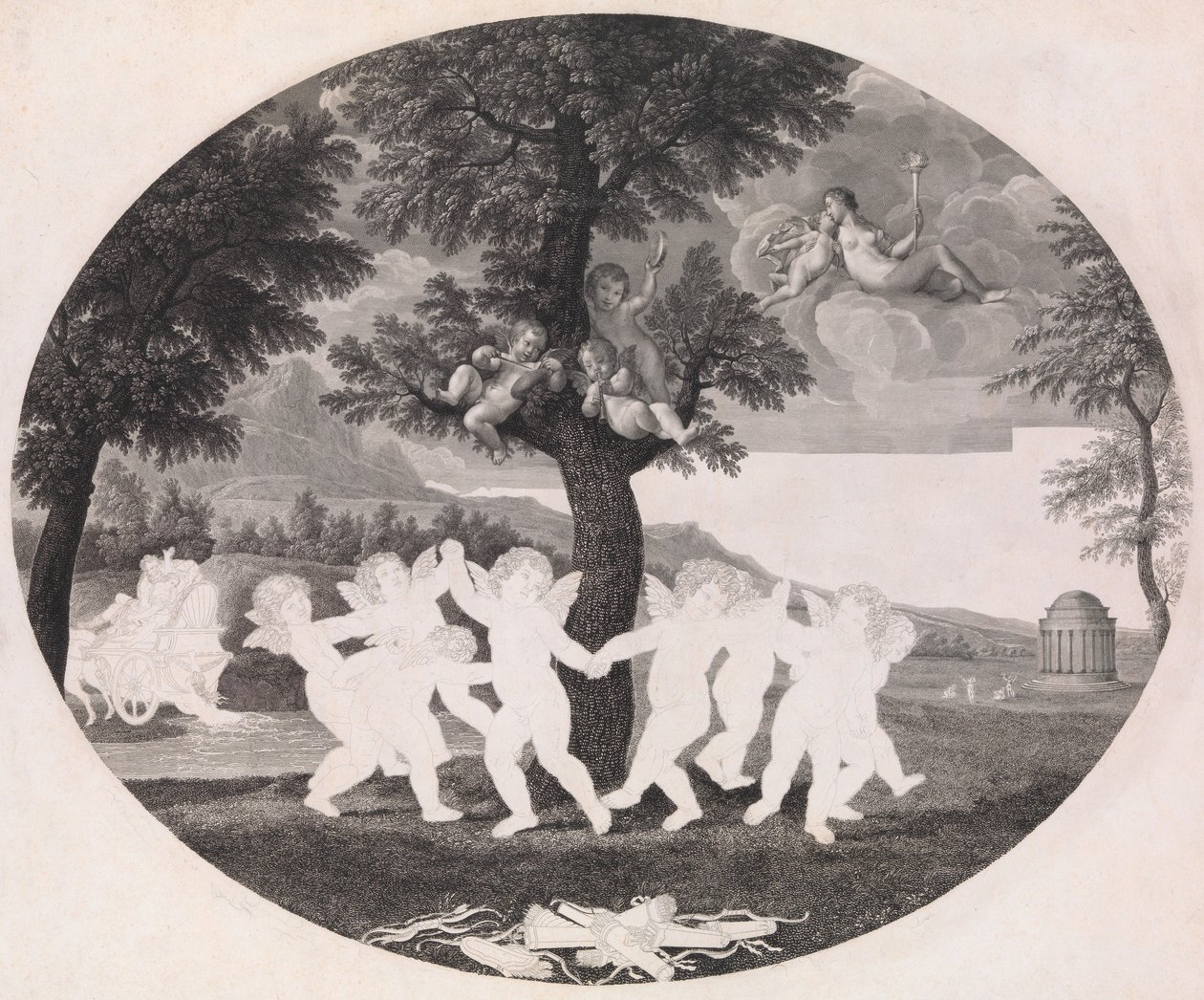 阿莫里尼庆祝《普罗赛尔宾的强奸》，1805-12。 作者 弗朗切斯科·罗萨斯皮纳（Francesco Rosaspina）