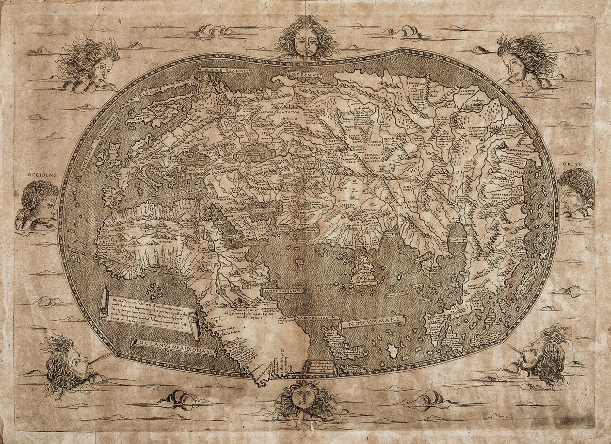 Planisphere（Landau Finaly） 作者 弗朗切斯科·罗塞利（Francesco Rosselli）