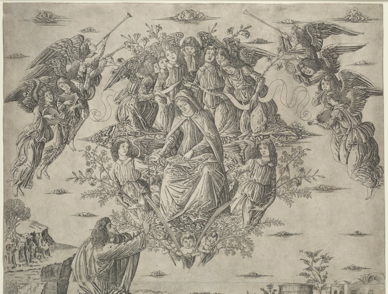 圣母升天c。 1495。 作者 弗朗切斯科·罗塞利（Francesco Rosselli）