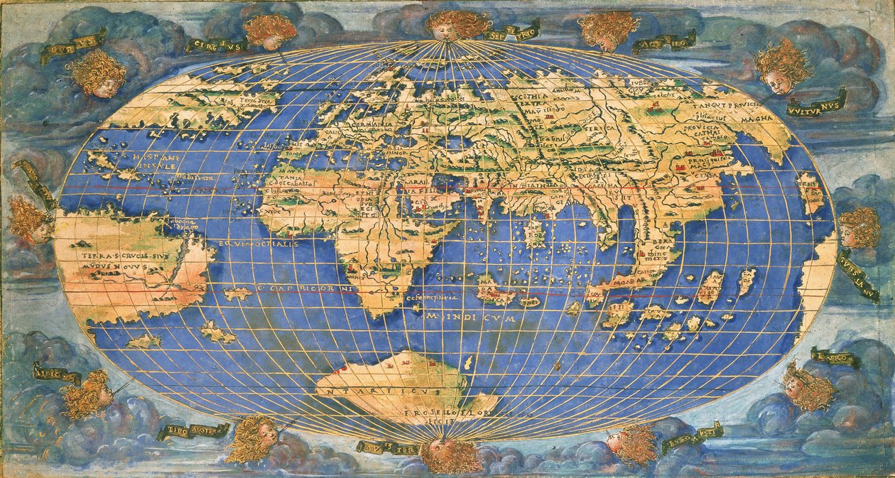 世界地图 作者 弗朗切斯科·罗塞利（Francesco Rosselli）
