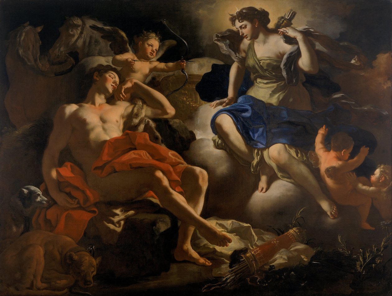 戴安娜和恩底弥翁 作者 弗朗切斯科·索利米娜（Francesco Solimena）