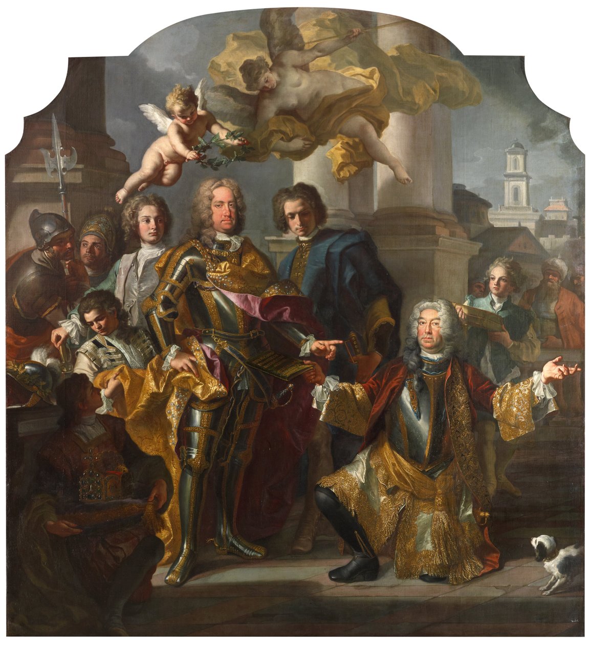 查理六世皇帝和阿尔坦伯爵贡达克 作者 弗朗切斯科·索利米娜（Francesco Solimena）
