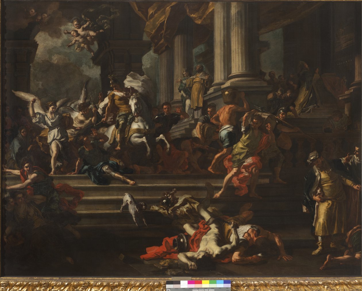Heliodorus被驱逐出耶路撒冷圣殿，1720-24年 作者 弗朗切斯科·索利米娜（Francesco Solimena）