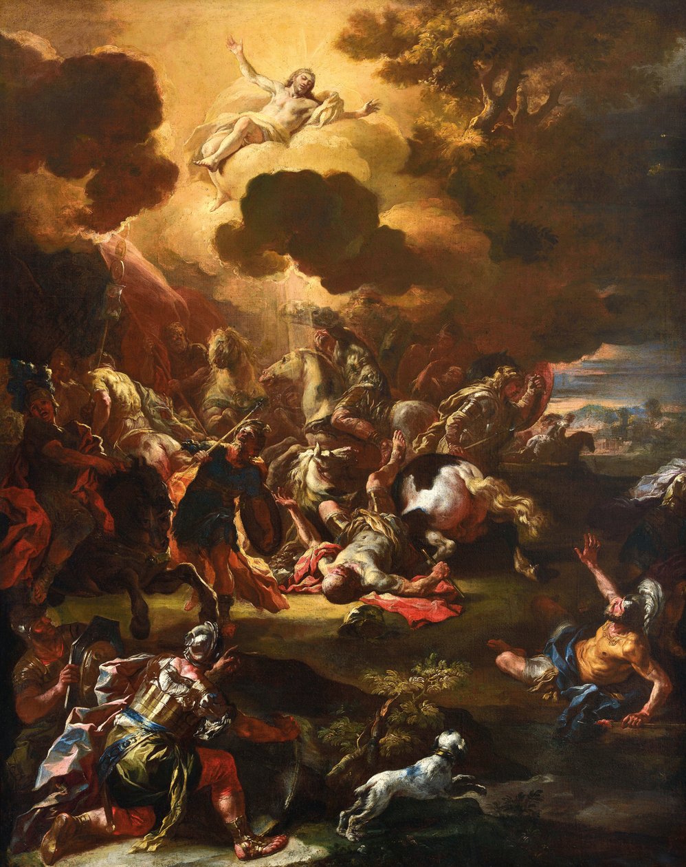 La Conversion de Saint Paul - 圣保罗的皈依 - Francesco Solimena (1657-1747)。 布面油画尺寸：129x102 cm 私人收藏 作者 弗朗切斯科·索利米娜（Francesco Solimena）
