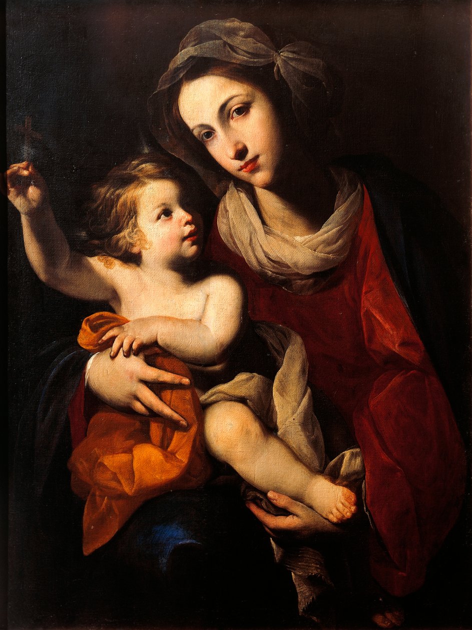 麦当娜和孩子 – Francesco Solimena (1657-1747) 作者 弗朗切斯科·索利米娜（Francesco Solimena）