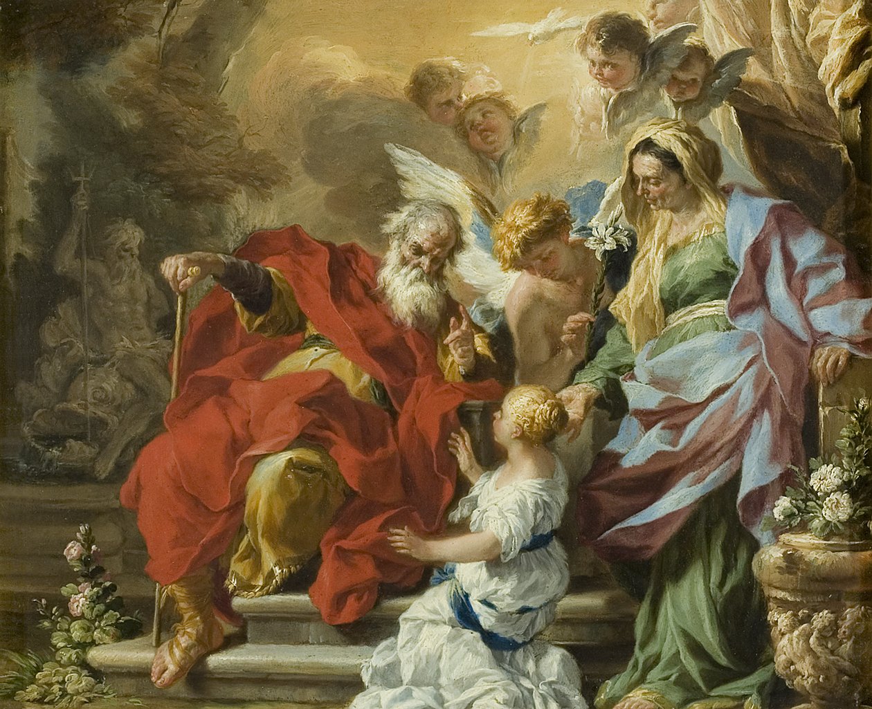维尔京教育，约1680年（铜上油） 作者 弗朗切斯科·索利米娜（Francesco Solimena）