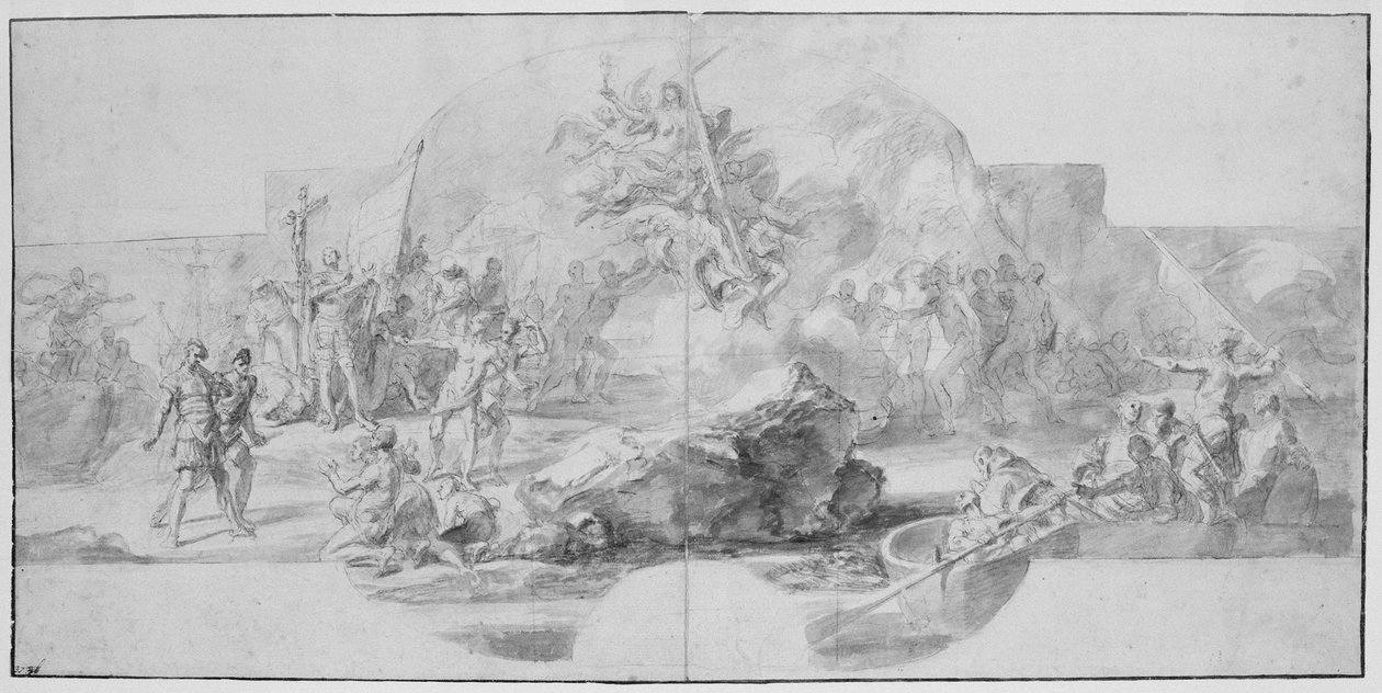 哥伦布在美国登陆，1715-1716年 作者 弗朗切斯科·索利米娜（Francesco Solimena）