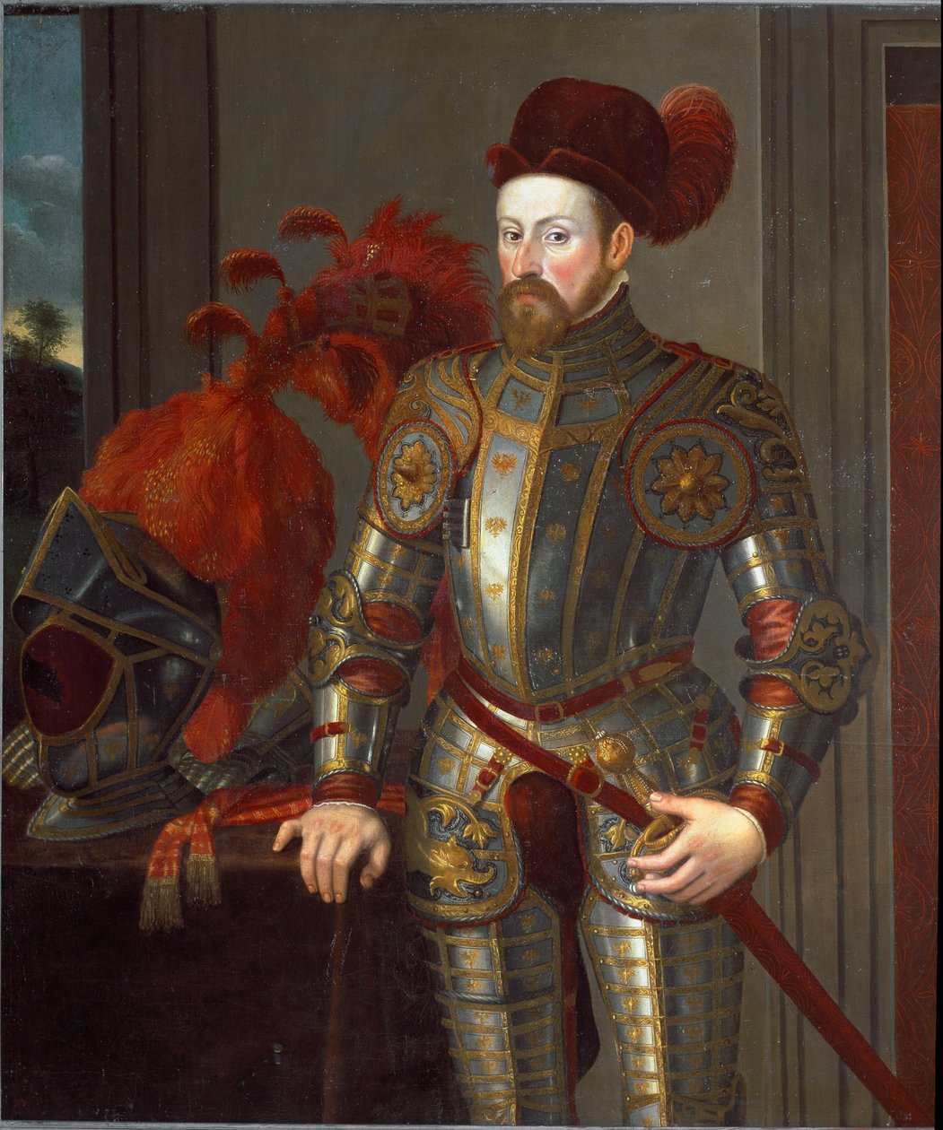 蒂罗尔的费迪南德（奥地利大公费迪南德二世）肖像，1546 年后（绘画） 作者 弗朗切斯科·特尔齐奥（Francesco Terzio）