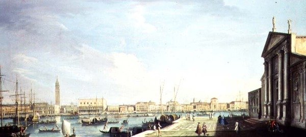 圣马可盆地，拥有Doges Palace和Riva degli Schiavoni（18世纪） 作者 弗朗切斯科·蒂罗尼（Francesco Tironi）