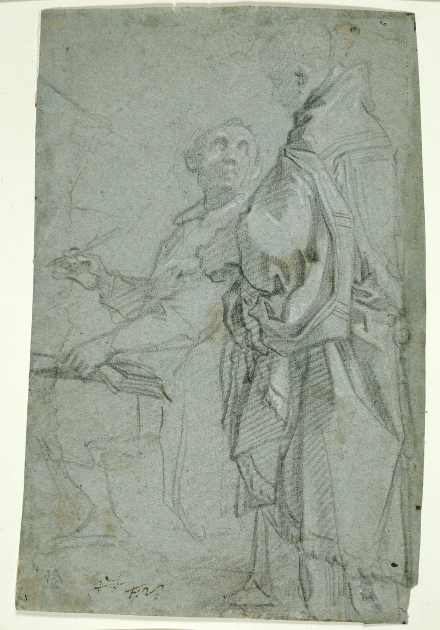 两位传教士：《圣礼之争研究》，1606-10年 作者 弗朗切斯科·范尼（Francesco Vanni）