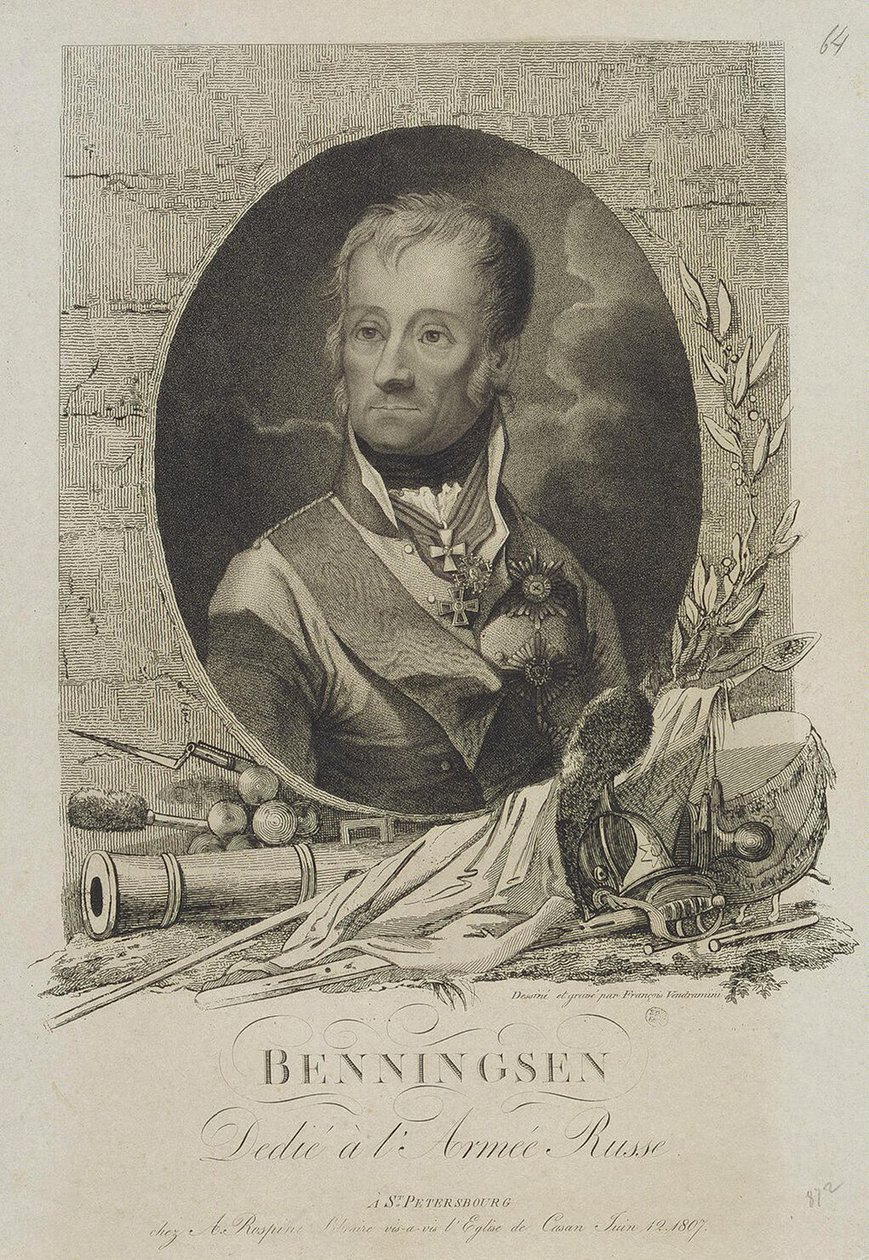莱文·莱昂尼伯爵伯爵肖像肖像Theophil von Bennigsen 1745-1826，1807年 作者 弗朗切斯科·文德拉米尼