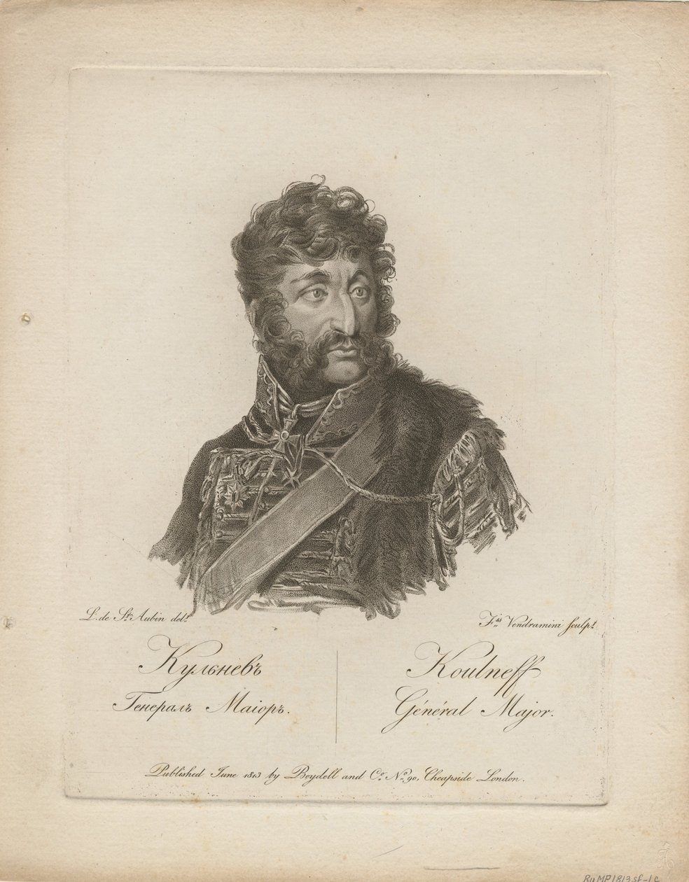 Yakov Petrovich Kulnev 1763-1812，1813 作者 弗朗切斯科·文德拉米尼