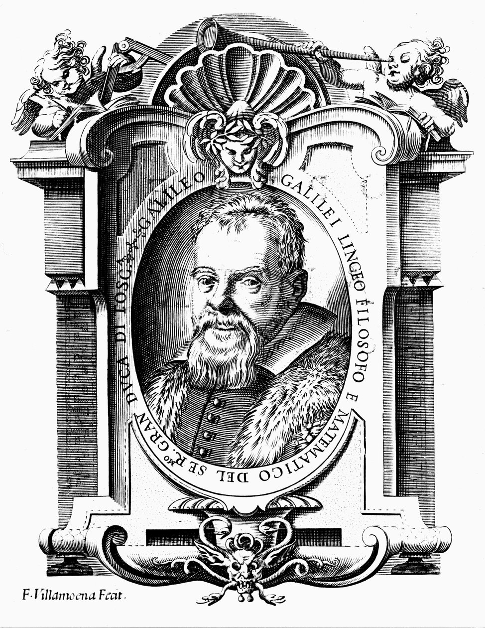 Galileo Galilei，意大利天文学家和数学家，十七世纪初 作者 弗朗切斯科·比利亚梅纳（Francesco Villamena）