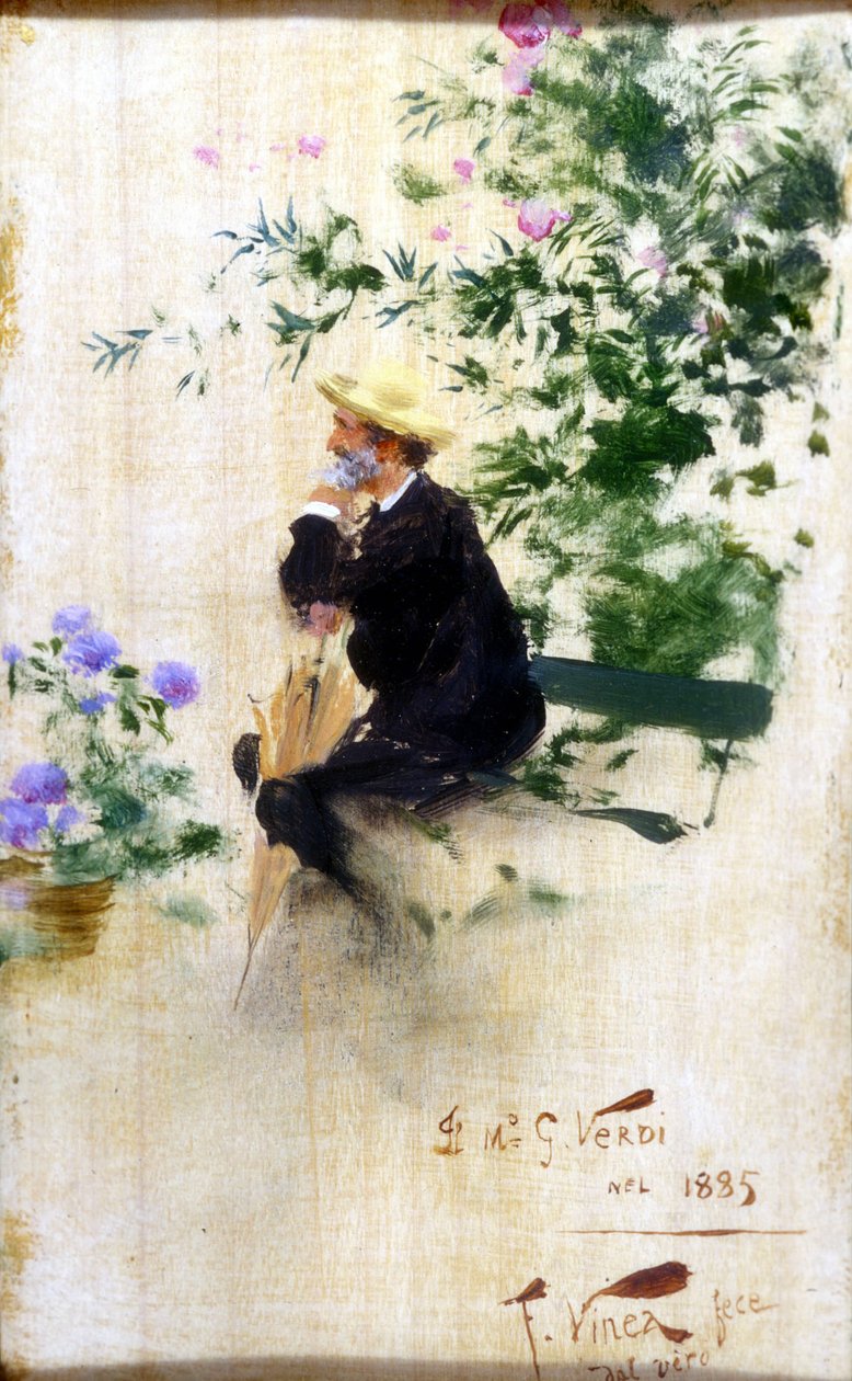 Portrait of Giuseppe Verdi by Vinea Francesco (1845 - 1902). 1885. Museo della Scala, Milan. 作者 弗朗西斯科·维内亚