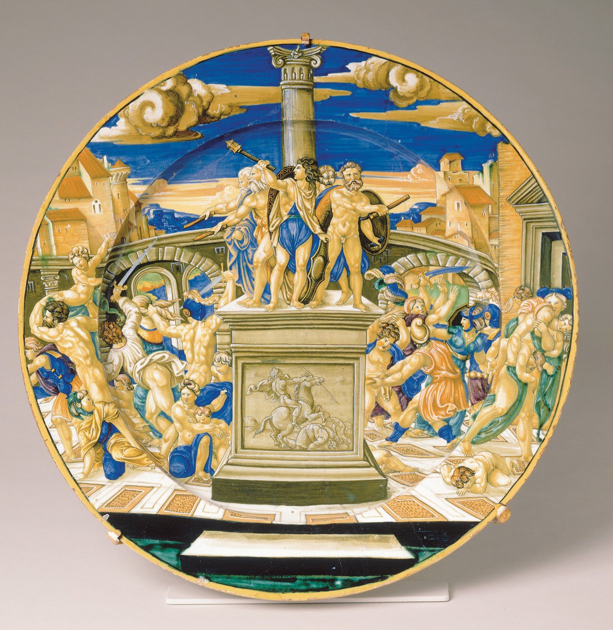 无辜者大屠杀的盘子，约1527-30年（maiolica） 作者 弗朗切斯科·桑托·阿维利