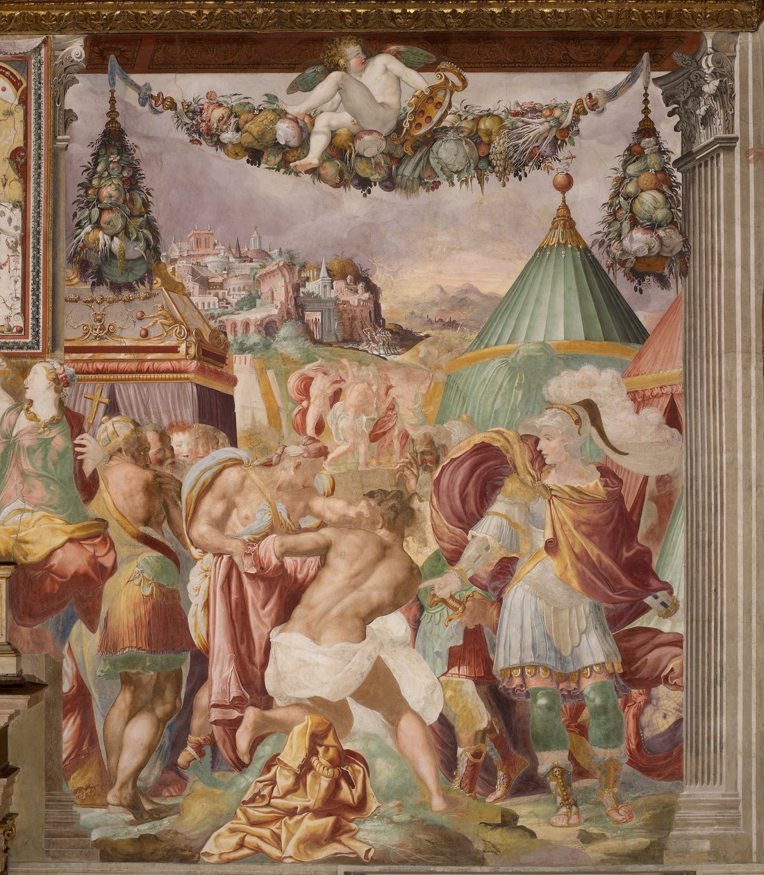 Falerii奸诈的校长的惩罚c。 1544 作者 弗朗切斯科·德·罗西（Francesco de Rossi）