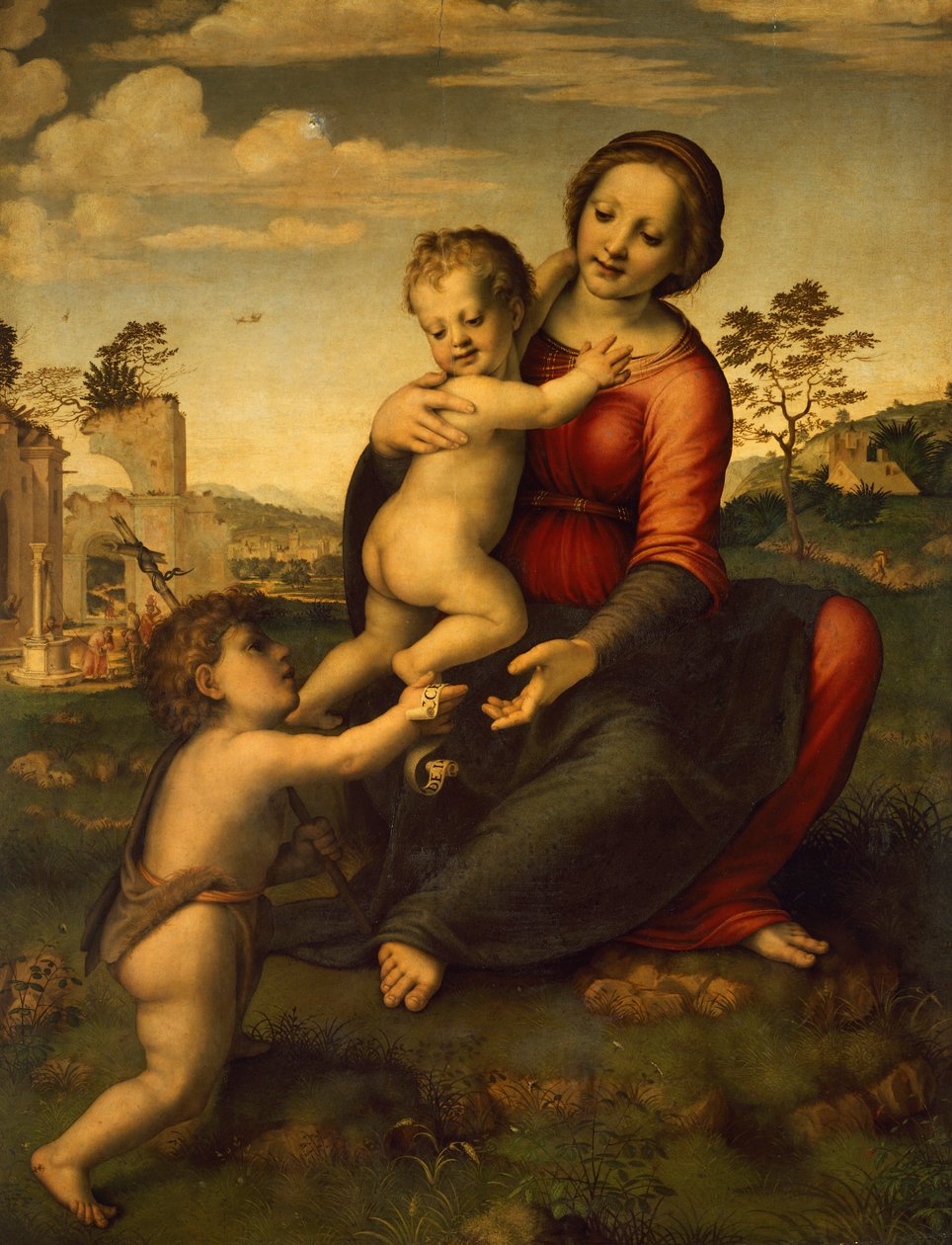 《井边圣母》，约 1517 年，Franciabigio（1482-1525）创作，木蛋彩画 作者 弗朗切斯科·迪克里斯托法诺·弗朗西亚·比乔