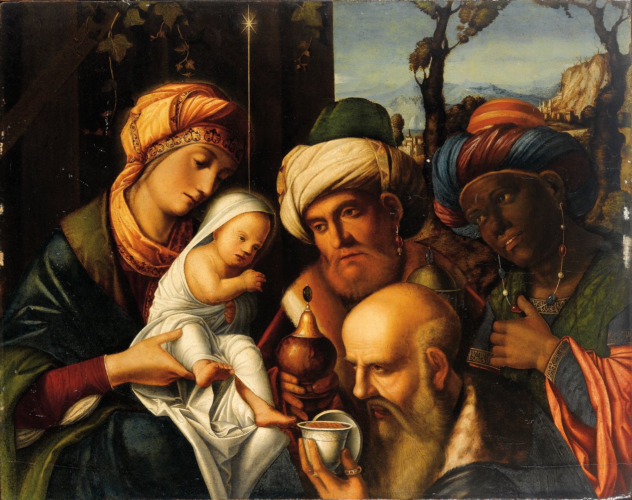 贤士的崇拜 作者 Francesco di Simone da Santacroce