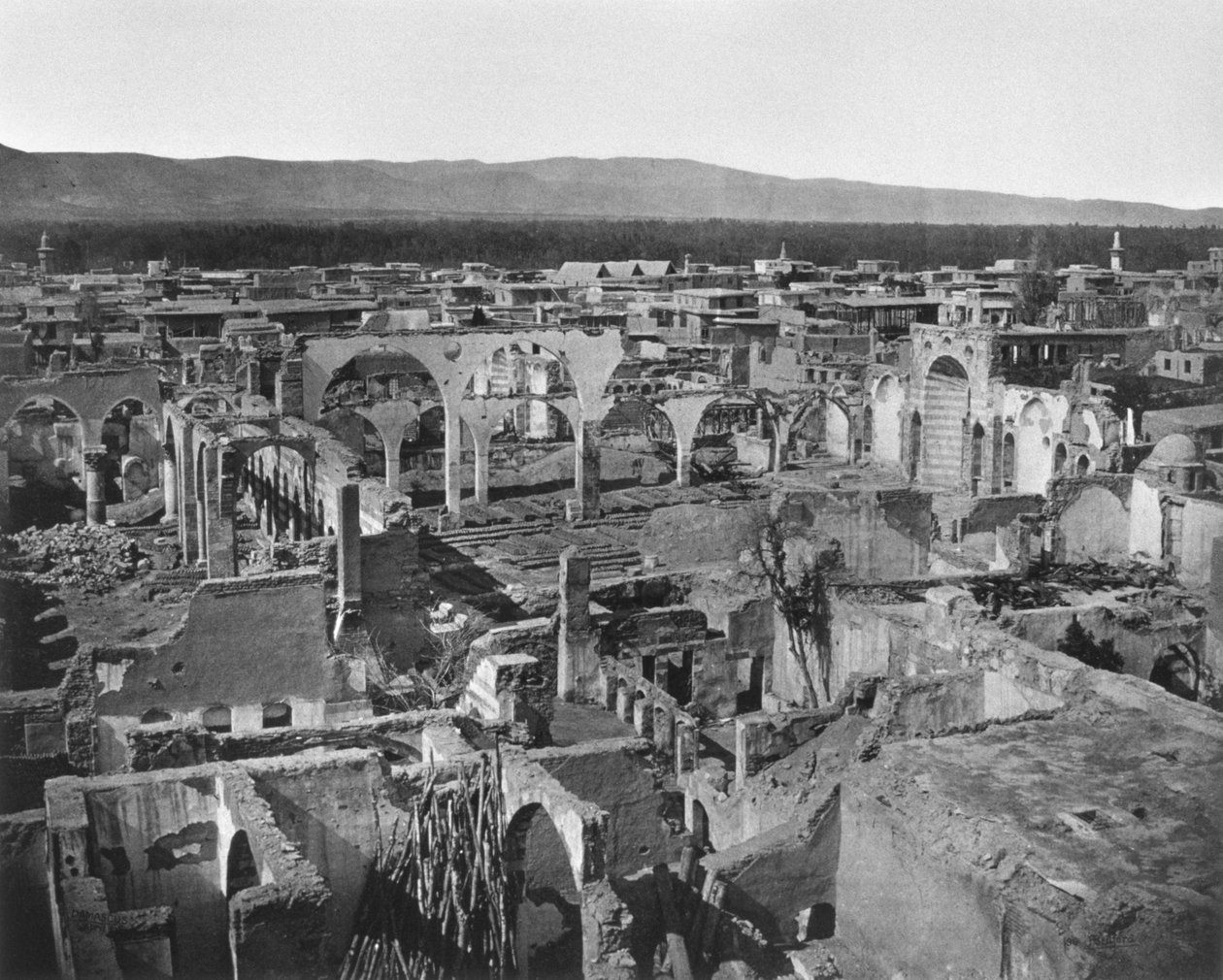 观点的基督教地区，大马士革市在1860年，1862年的火灾后 作者 弗朗西斯·贝德福德
