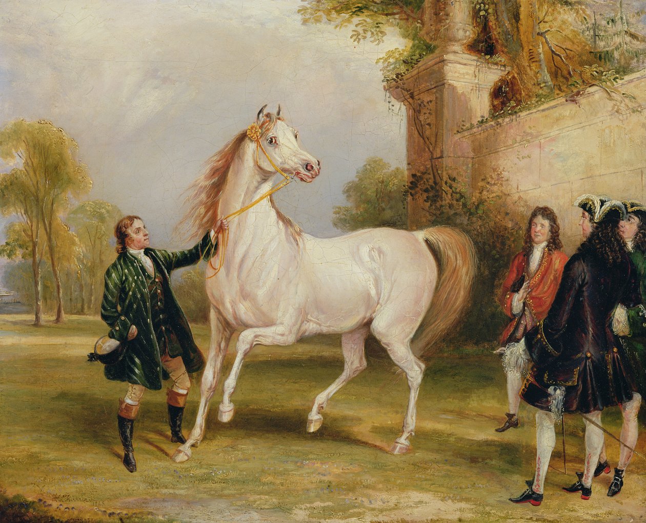 1845年由她的骑师举行的Godolphin的&39;Roxana&39;伯爵（对378788） 作者 弗朗西斯·卡尔夫特·特纳