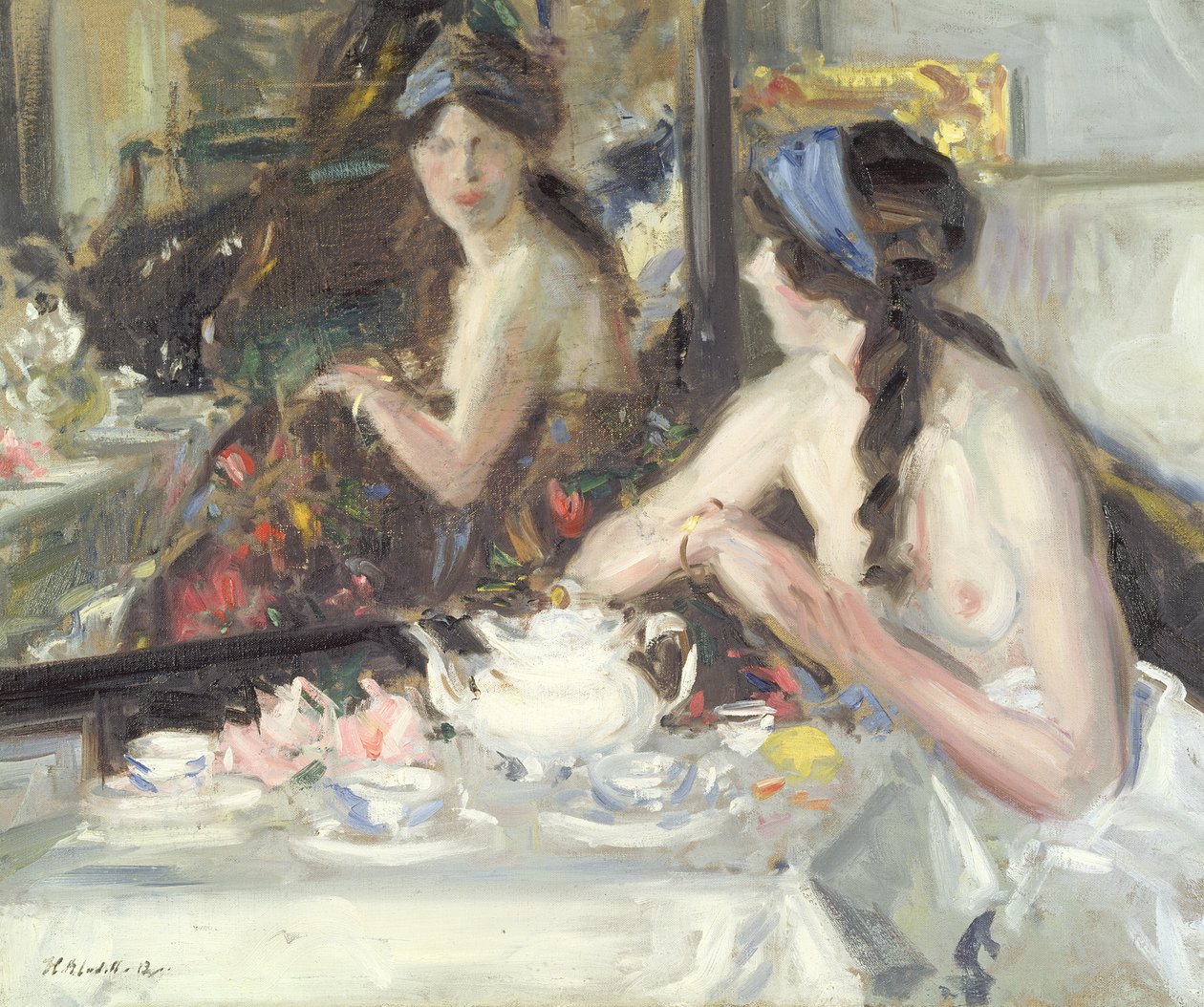 在镜子，1913年 作者 弗朗西斯·坎贝尔·布瓦洛·卡德尔