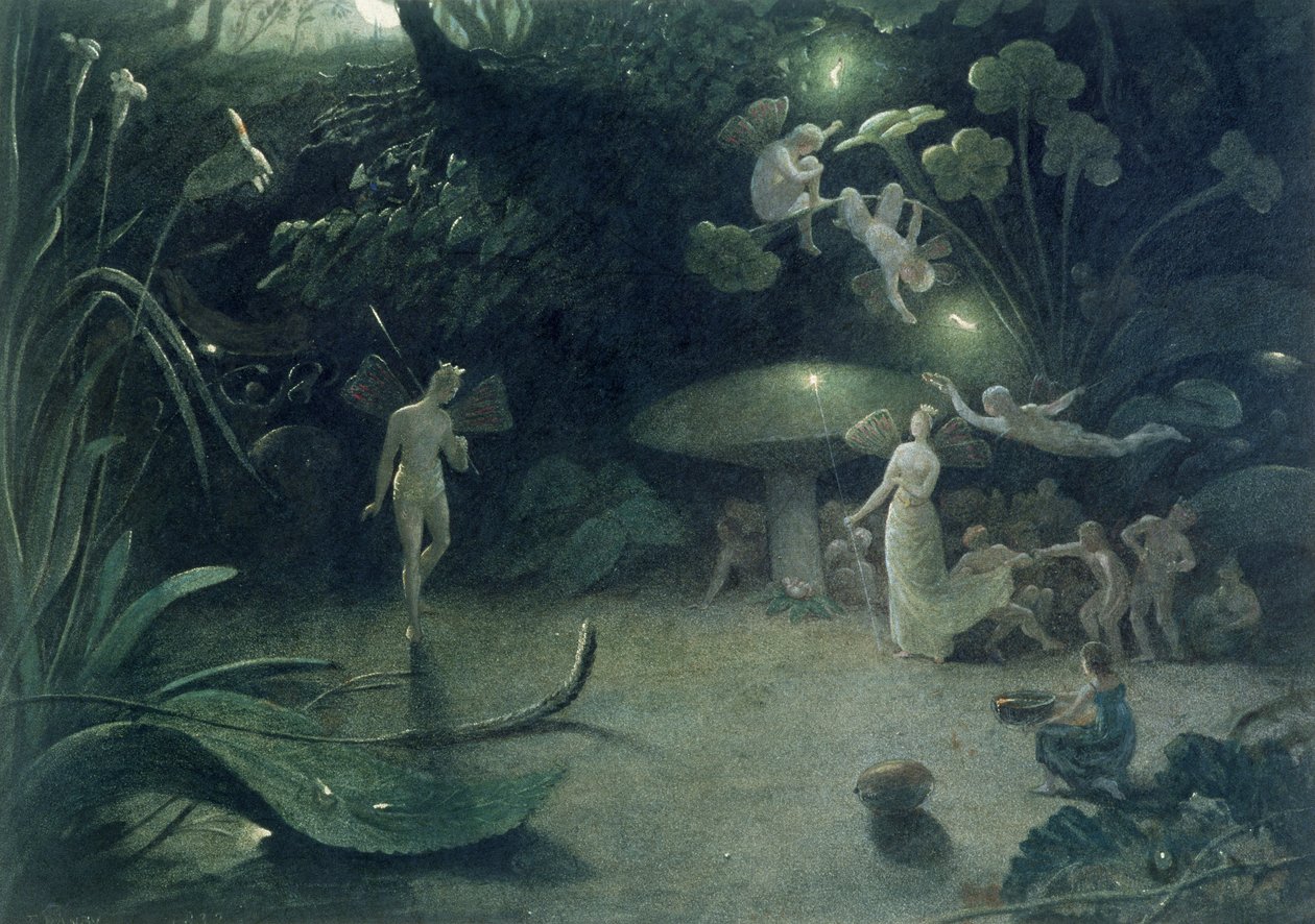 “仲夏夜之梦”中的场景，1832年 作者 弗朗西斯·丹比