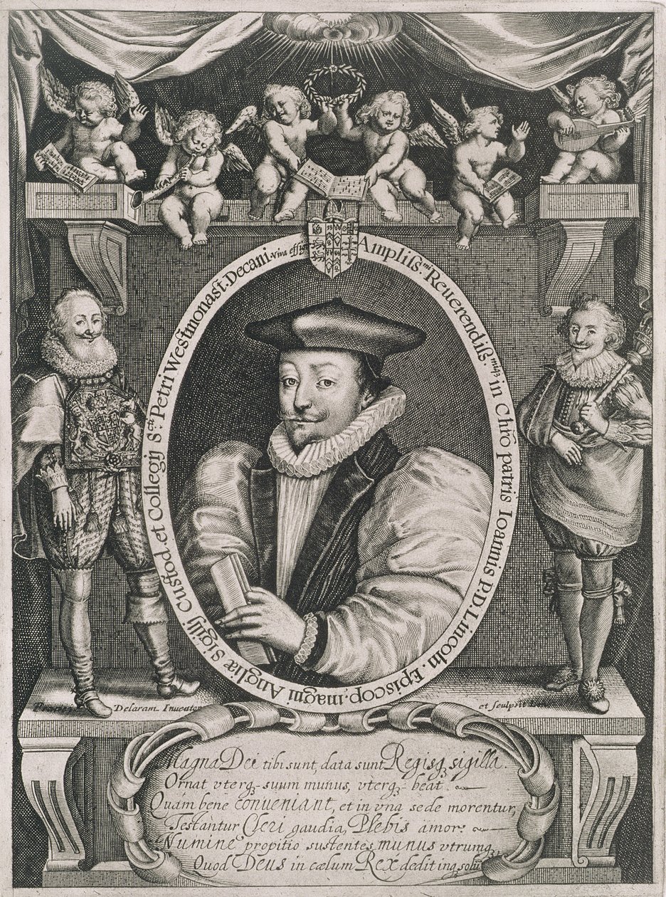 John Williams（1582-1650）林肯主教和威斯敏斯特院长的肖像，由艺术家雕刻，c.1621 作者 弗朗西斯·德拉拉姆