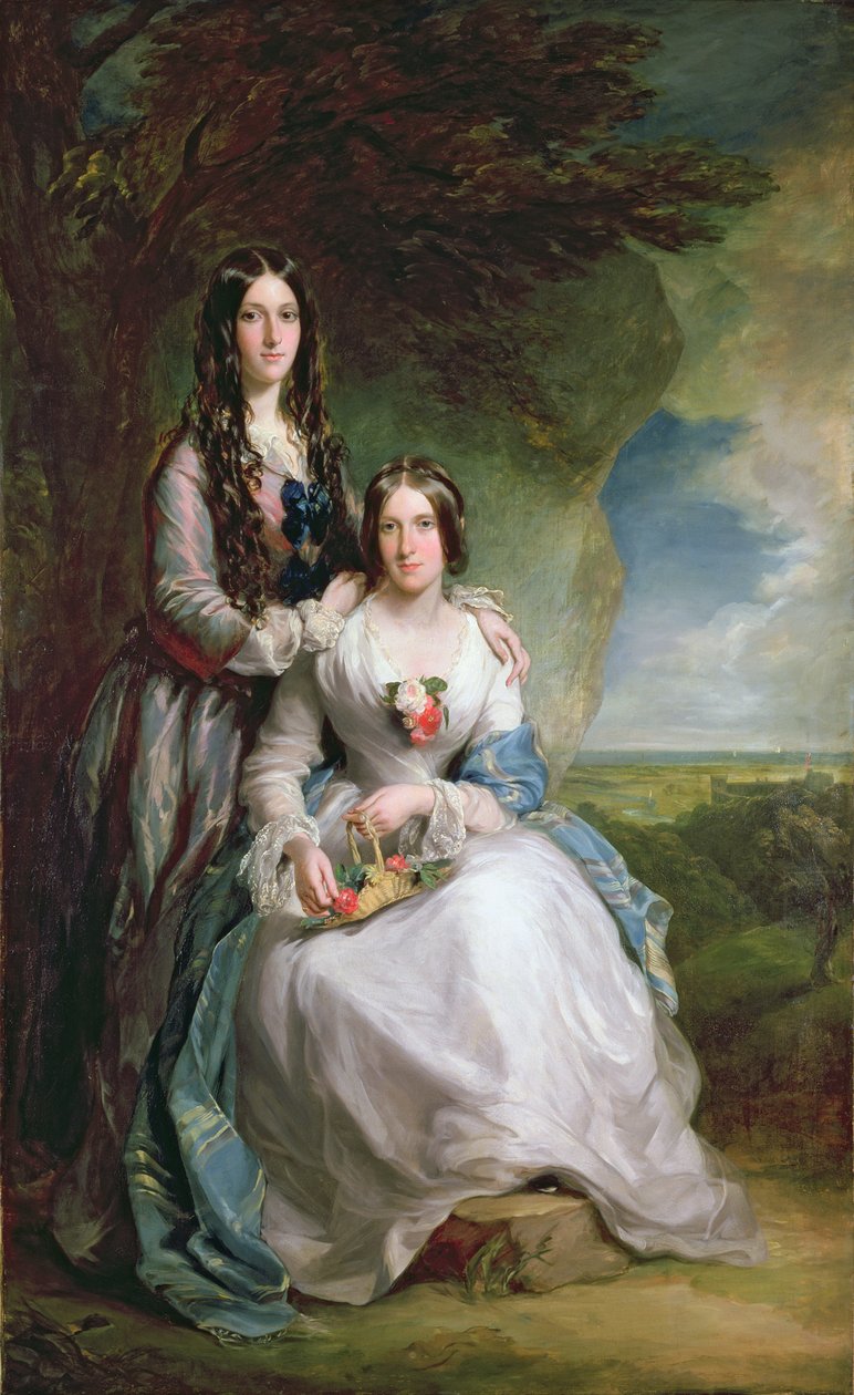 Lady Adeliza Manners和Lady Mary Foley，1848年 作者 弗朗西斯·格兰特
