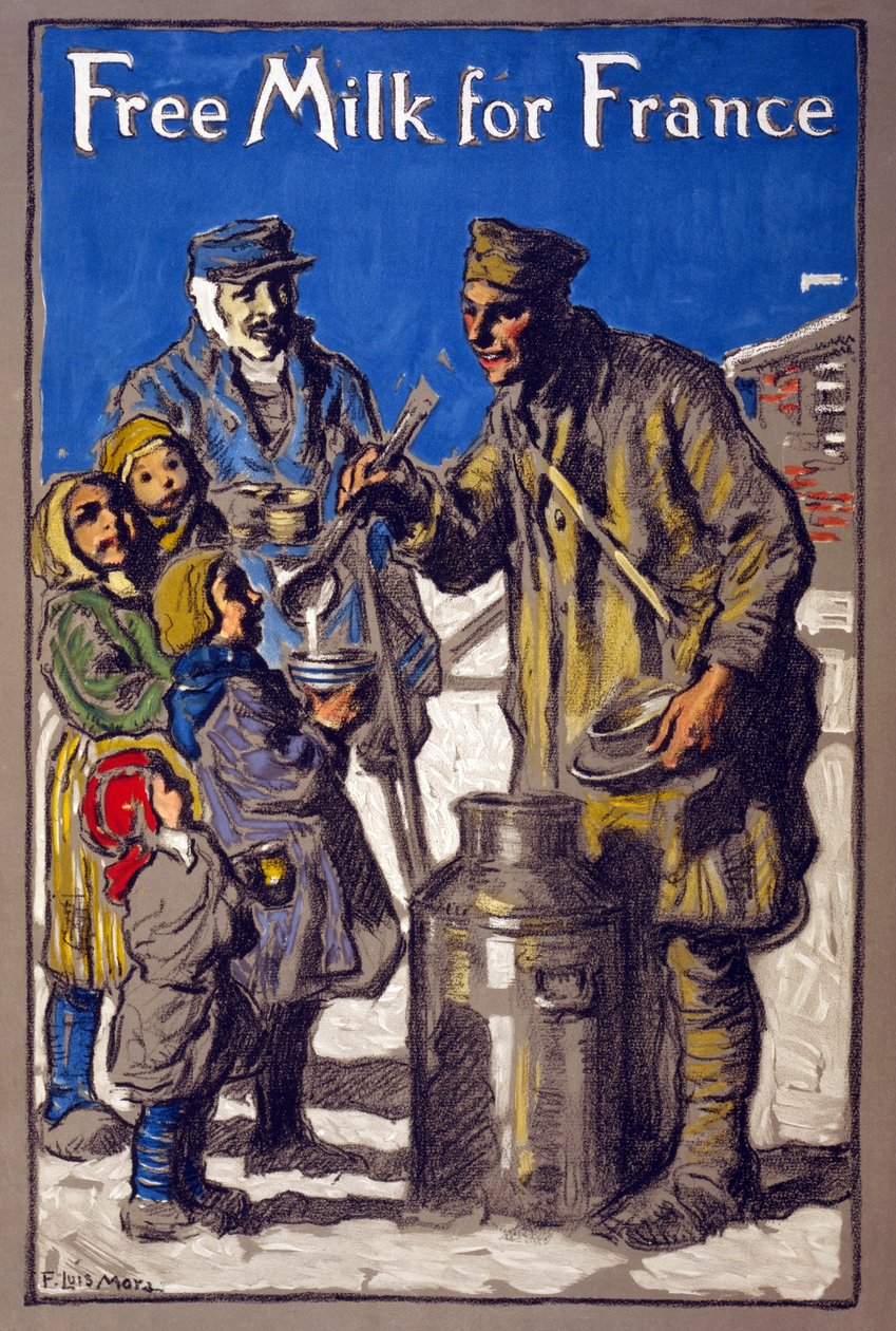 法国的免费牛奶，1918年 作者 弗朗西斯·路易斯·莫拉