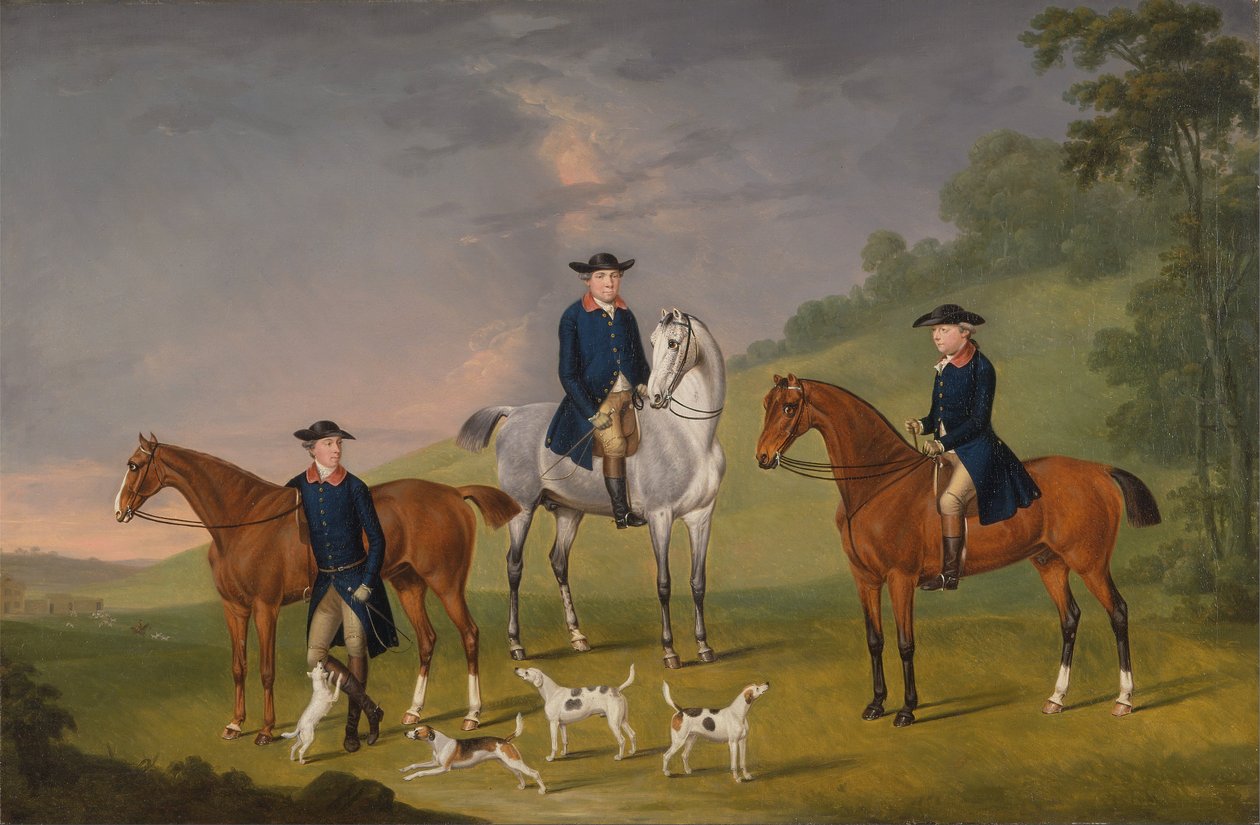 John Corbet，Robert Leighton爵士和John Kynaston带着他们的马和猎犬 作者 弗朗西斯·萨托里乌斯