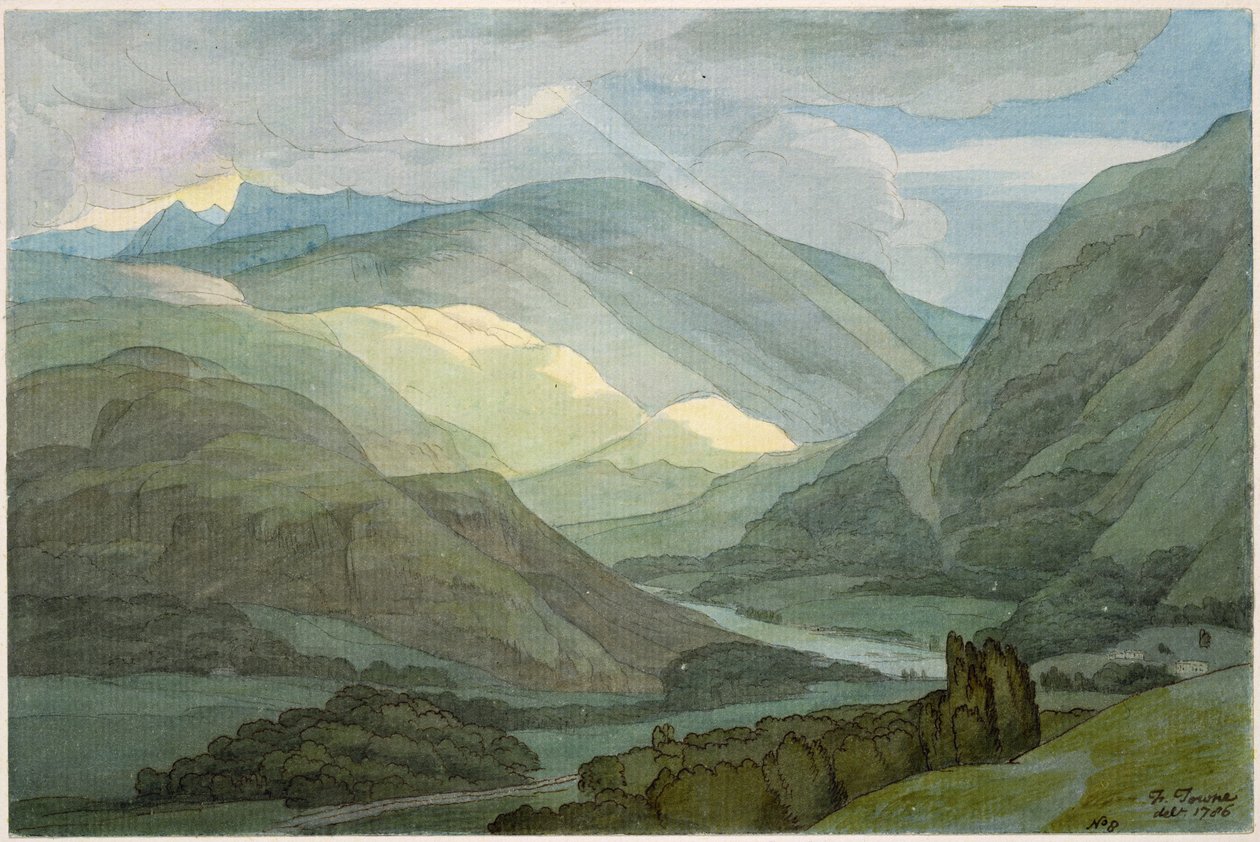 Rydal Water，1786 作者 弗朗西斯·汤恩
