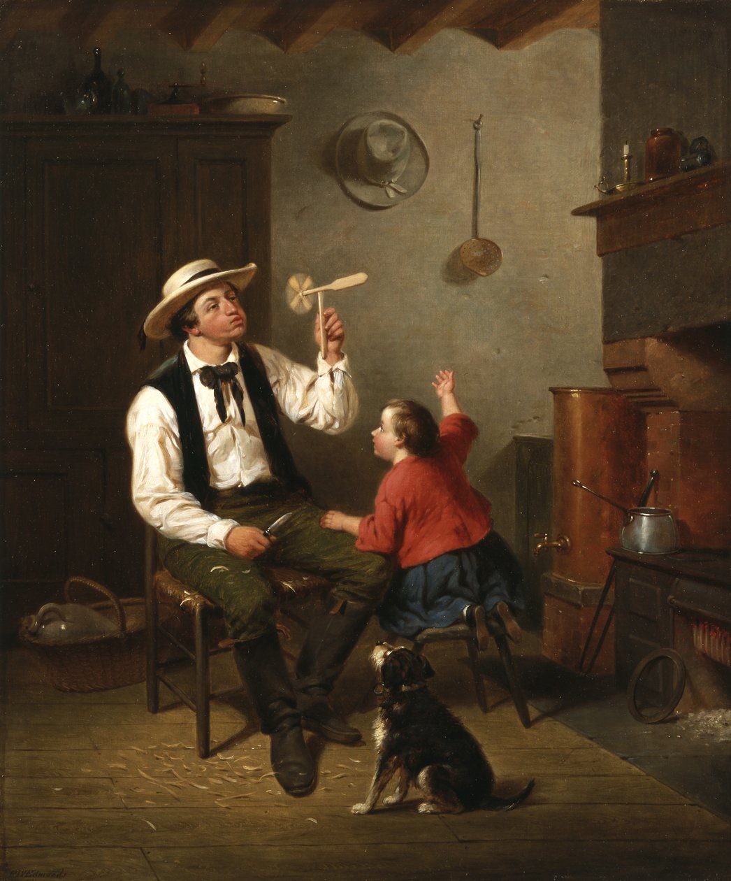 风车，1858年 作者 弗朗西斯·威廉·埃德蒙兹