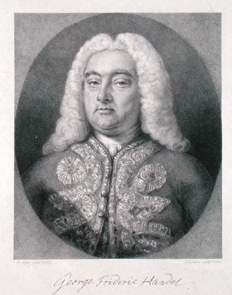 乔治-弗雷德里克-亨德尔（1685-1759），由弗雷德里克-克里斯蒂安-刘易斯一世（1779-1856）雕刻，1828年（雕刻版）。 作者 弗朗西斯（后）凯特