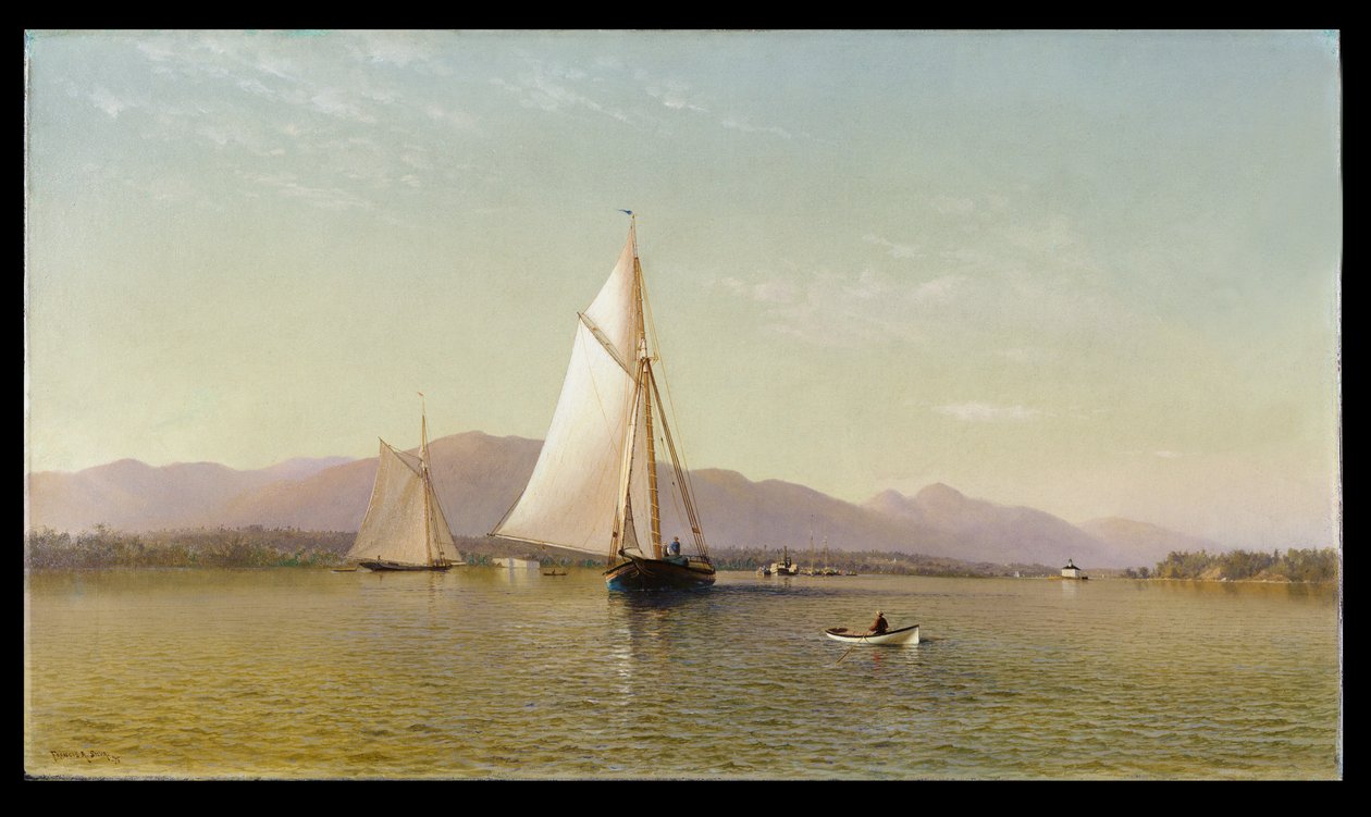 哈德森在Tappan Zee，1876年 作者 弗朗西斯·奥古斯都·席尔瓦