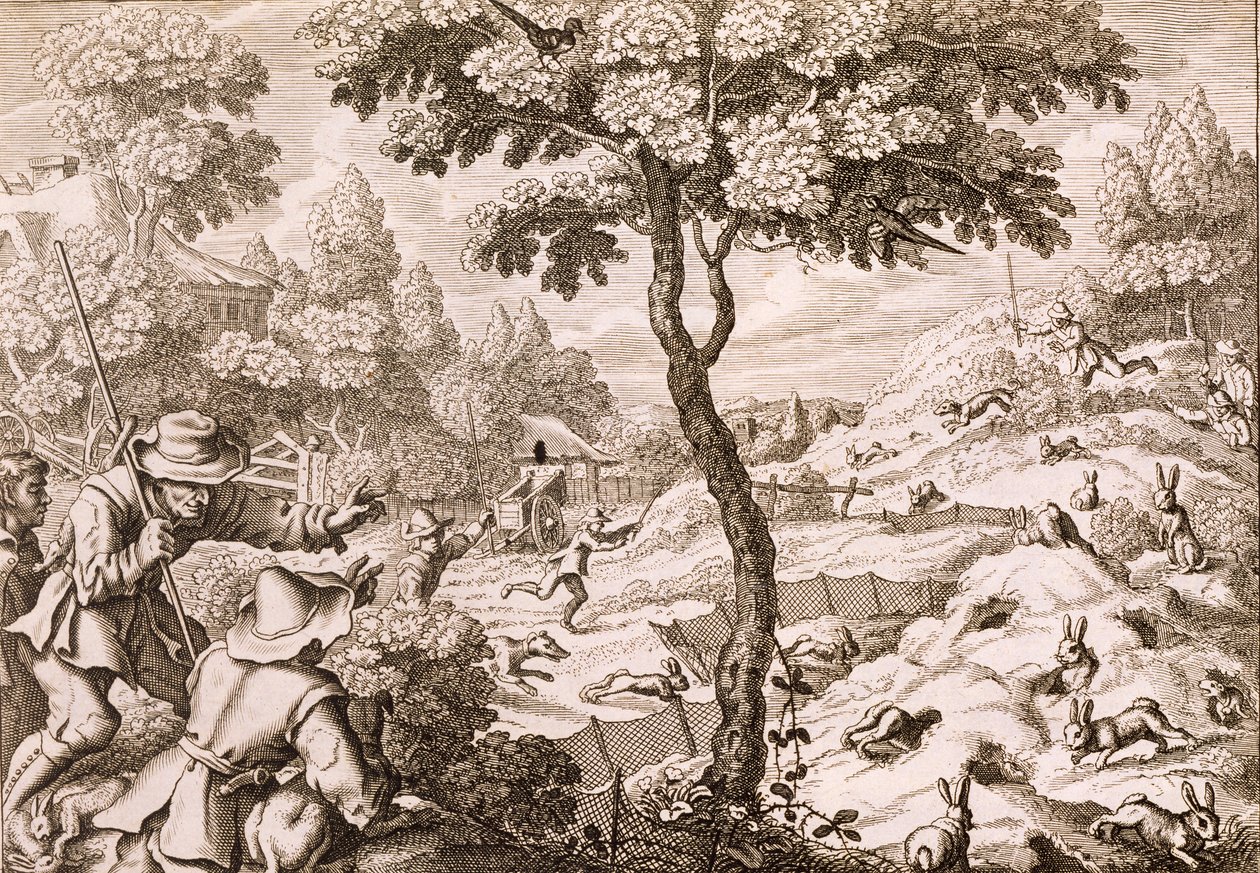 Cony Catching，由Wenceslaus Hollar雕刻，1671年 作者 弗朗西斯·巴洛