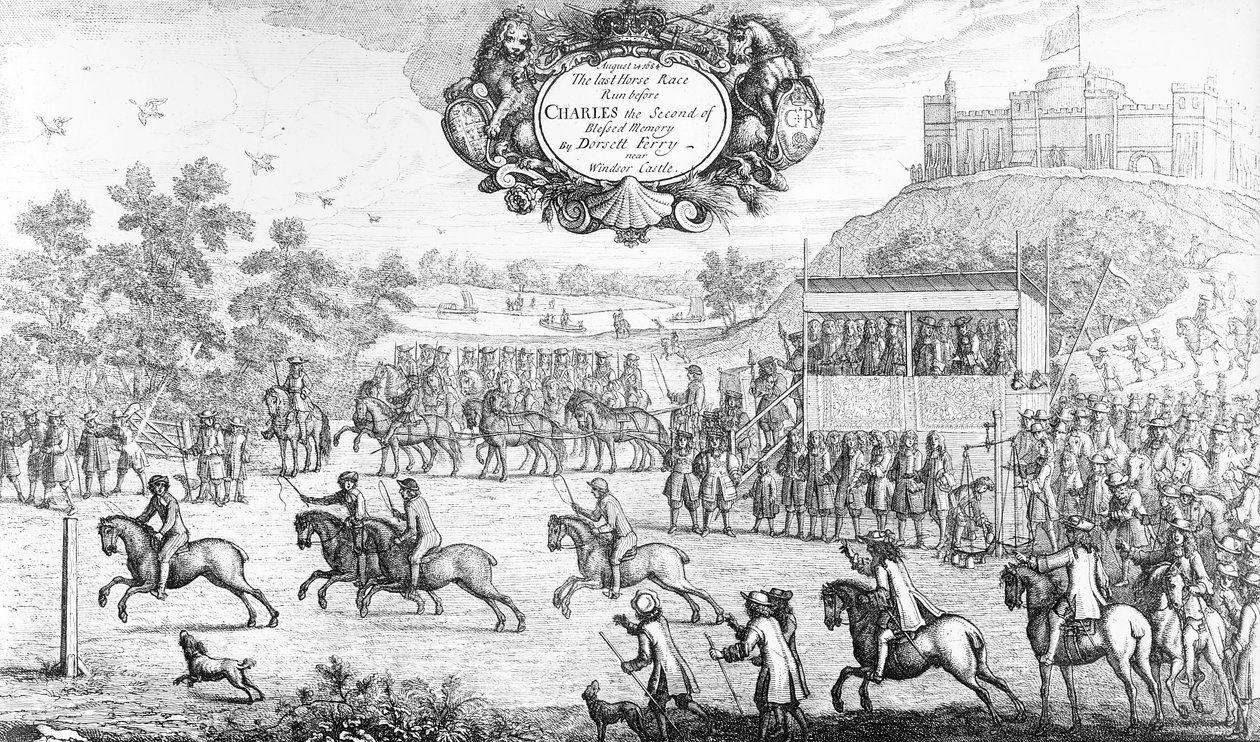 1684年8月24日，1687年8月24日，温莎城堡附近的帝豪渡轮在查尔斯第二次祝福记忆之前奔跑 作者 弗朗西斯·巴洛