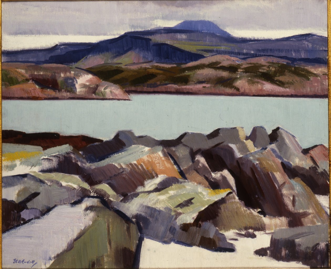 本·莫尔（Ben More），从Port Beag na Sligeanach（画布上的油）上方 作者 弗朗西斯·坎贝尔·布瓦洛·卡德尔