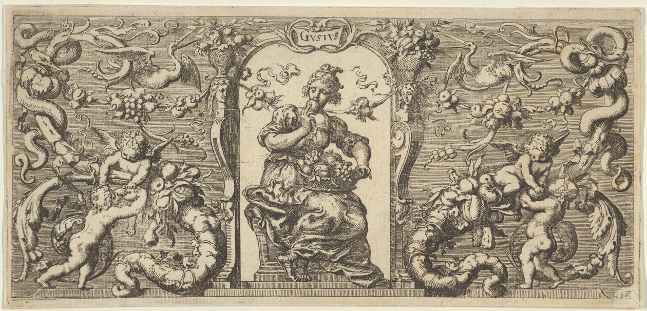 Taste Gustus，来自Quinque Sensuum五种感官，约1655年。 作者 弗朗西斯·克莱恩