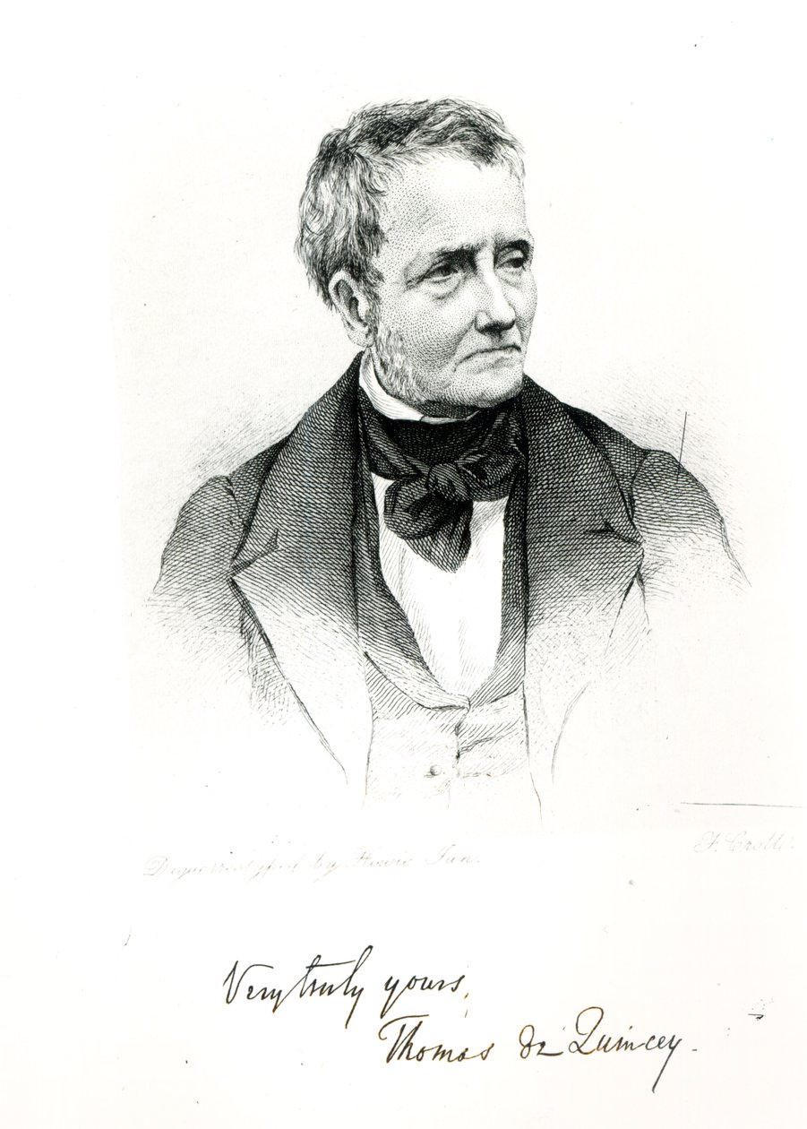 Thomas de Quincey（1785-1859），来自Howie的银版照片 作者 弗朗西斯·克罗尔