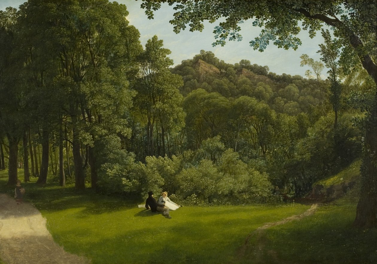 利·伍兹（Leigh Woods）的场景，1822年 作者 弗朗西斯·丹比
