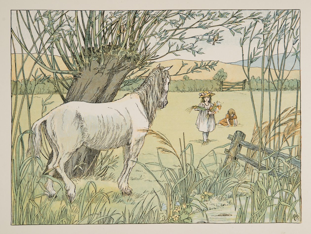 老公车马》，选自《Four and Twenty Toilers》，1900 年出版（彩色石版印刷）。1900 年（彩色石版） 作者 弗朗西斯·唐金·贝德福德