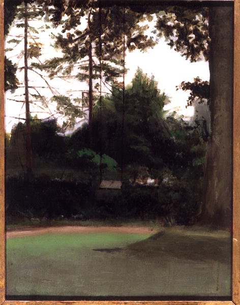 花园的一角，约1890年（布面油画） 作者 弗朗西斯·福斯特