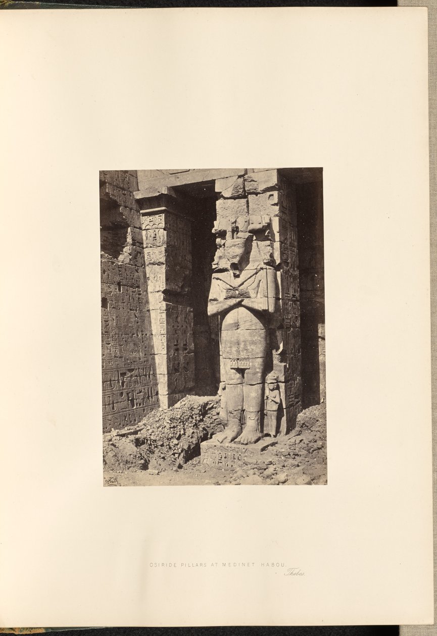 底比斯 Medinet Habou 的奥西里德石柱 作者 弗朗西斯·弗里斯