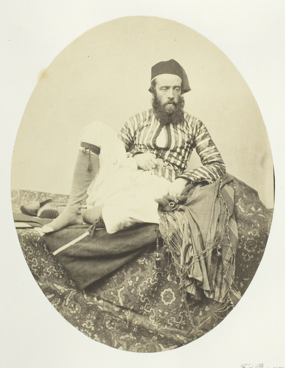 肖像，土耳其夏季服装，1857年。 作者 弗朗西斯·弗里斯