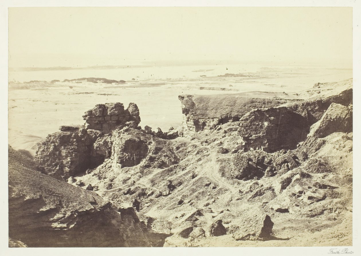 从朱拉的采石场看尼罗河，185862。 作者 弗朗西斯·弗里斯