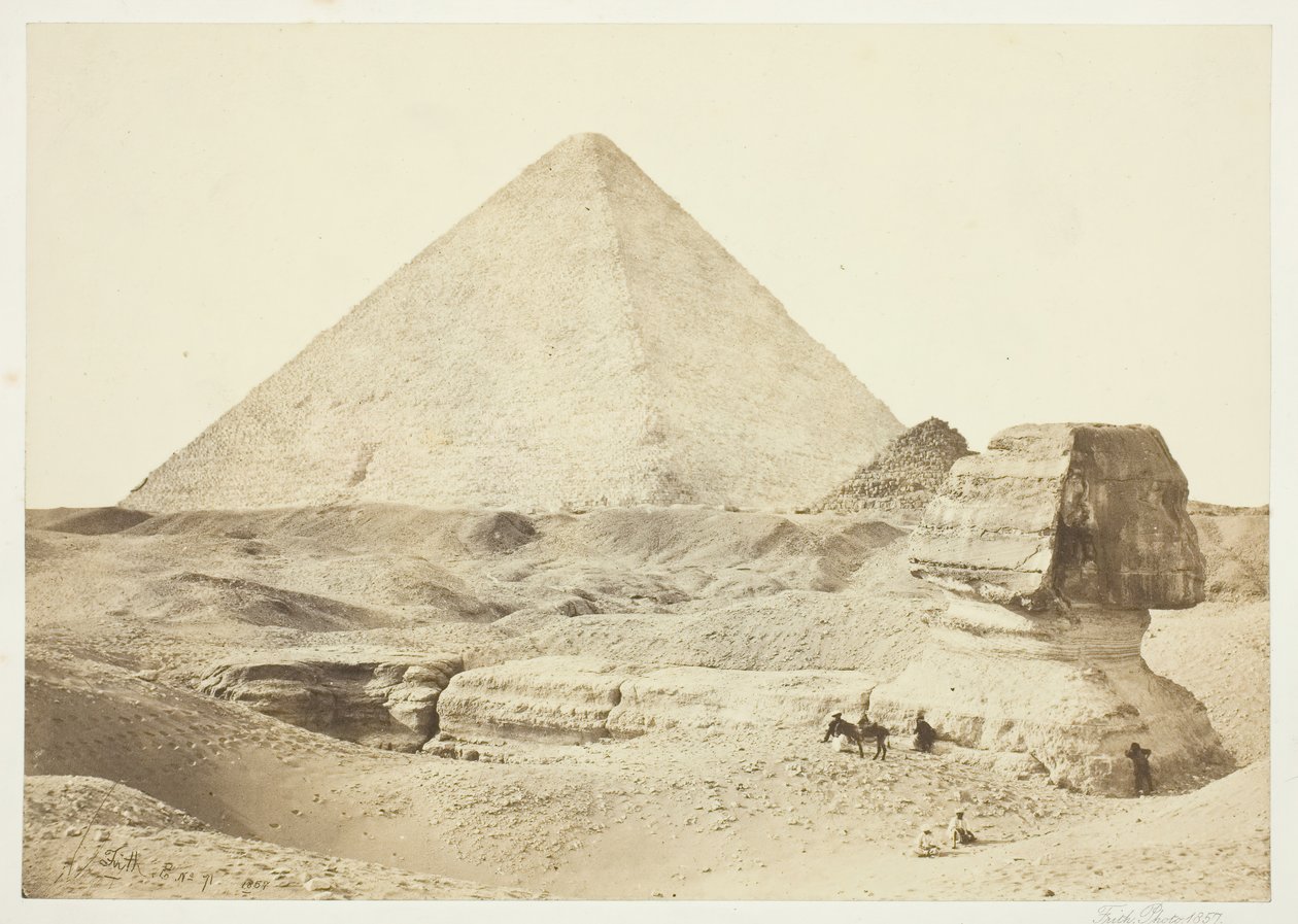 斯芬克斯和大金字塔》，1857年，1862年印刷。 作者 弗朗西斯·弗里斯
