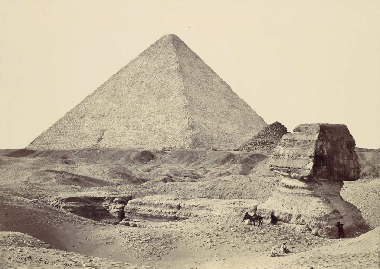 史宾格和大金字塔，Geezeh，1857年。 作者 弗朗西斯·弗里斯