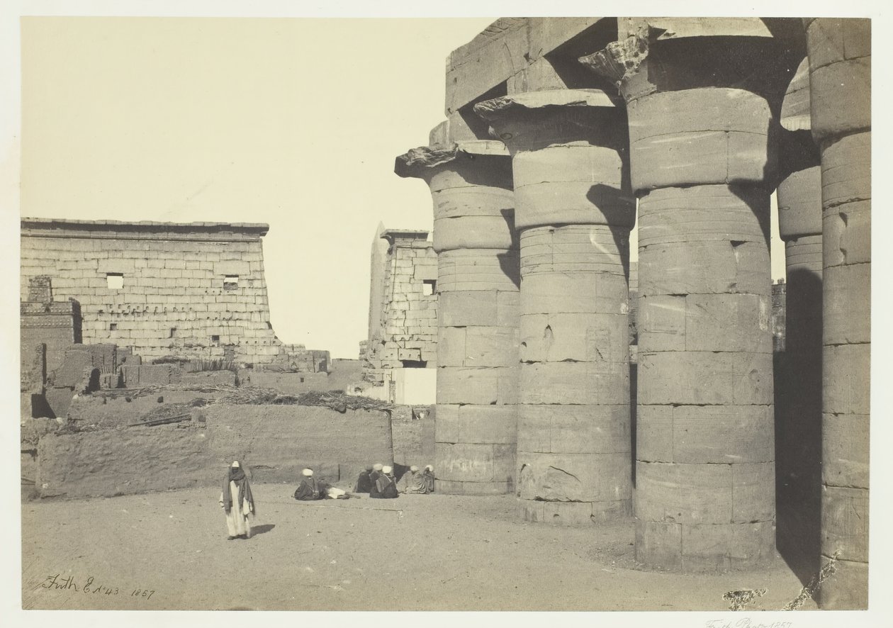 卢克索的风景，1857年。 作者 弗朗西斯·弗里斯