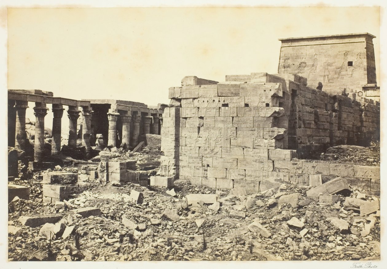 菲莱岛上的风景，1857年，1862年印刷。 作者 弗朗西斯·弗里斯